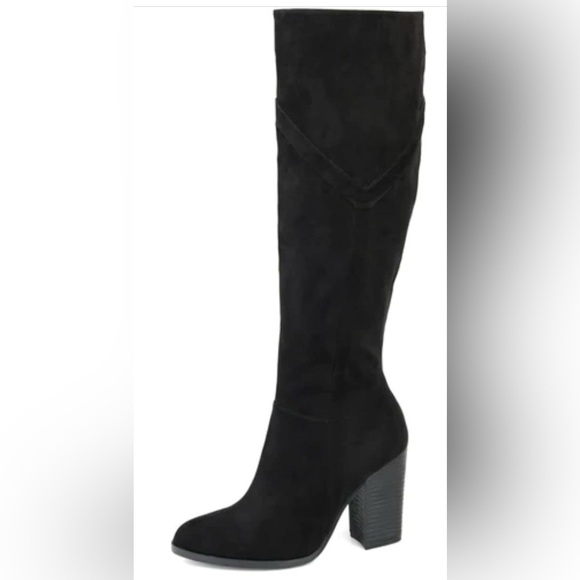 Brinley Co. Womens Detailed Knee High Boot with Faux Suede and Inside - Picture 4 of 4